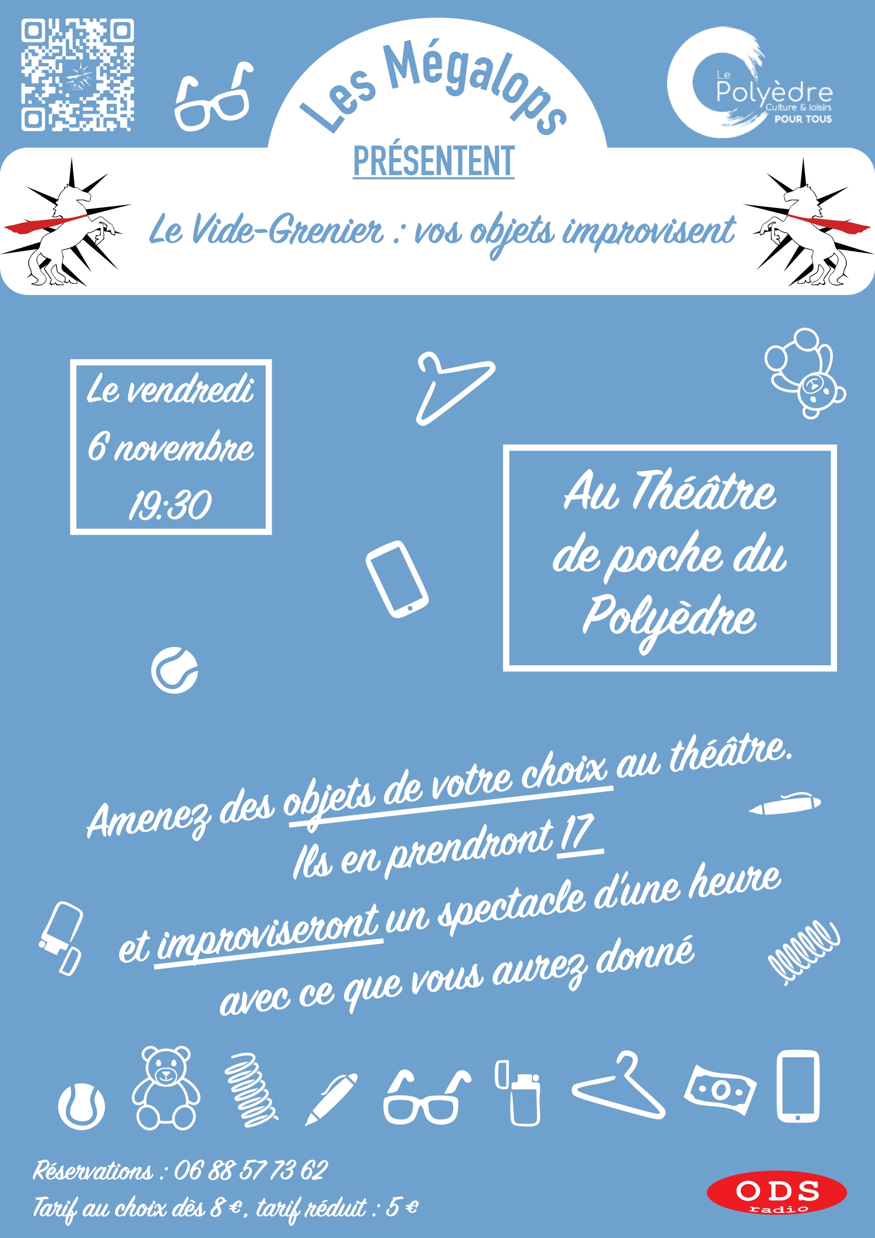 Affiche du spectacle Le Vide-Grenier : Vos objets improvisent