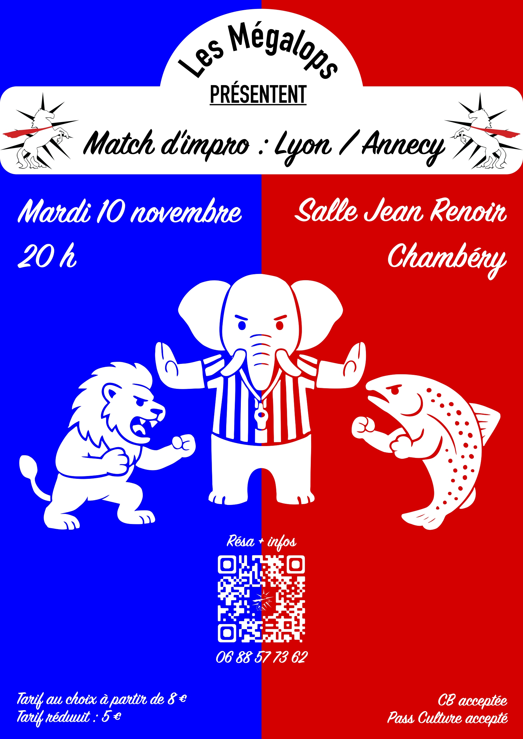 Affiche du spectacle Match d'improvisation : Annecy vs Lyon